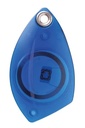 Badge porte clef RFID KFTS bleu translucide NXP MIFARE Classic S50 1K 13,56MHz 