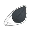 Badge électronique inox couleur noir (colisage par 20)