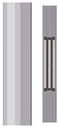Bandeau électromagnétique EMDH 400 mm, aluminium anodisé naturel, 1 x 600 lbs (1 x série 300 kg), à rupture de courant, 24 ou 48V DC, 2 contacts inverseurs CO/NO/NF, éjecteur anti-rémancence intégré à la contreplaque, NF S 61-937