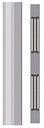 Bandeau électromagnétique EMDH 600 mm, aluminium anodisé naturel, 2 x 600 lbs (2 x série 300 kg), à rupture de courant, 12 ou 24V DC,  2 contacts inverseurs CO/NO/NF, éjecteur anti-rémancence intégré à la contreplaque, NF S 61-937