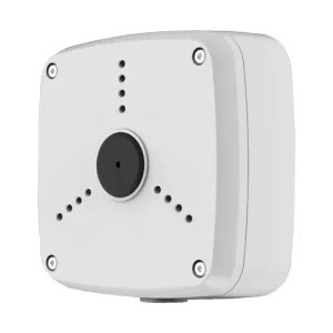 Boite de connexions - Pour caméras compactes ou dômes - Convient pour une utilisation en extérieur - Installation sur plafond ou mur - Couleur blanche - Passage de câble