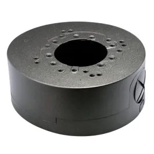 Boite de connexions - Pour caméras dôme - Adapté pour une utilisation extérieure - Installation dans un plafond ou un mur - Couleur noir - Passage de câble