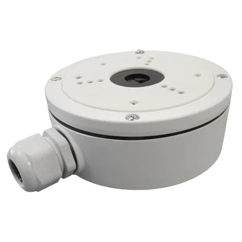 Boite de connexions - Pour caméras dôme - Convient pour une utilisation en extérieur - Installation dans un plafond ou un mur - Couleur blanche - Passage de câble