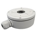 Boite de connexions - Pour caméras dôme - Convient pour une utilisation en extérieur - Installation dans un plafond ou un mur - Couleur blanche - Passage de câble