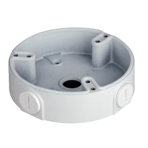 Boite de connexions - Pour caméras dôme - Convient pour une utilisation en extérieur - Installation dans un plafond ou un mur - Couleur blanche - Passage de câble