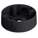 Boite de connexions - Pour caméras dôme - Convient pour une utilisation en extérieur - Installation dans un plafond ou un mur - Couleur noir - Passage de câble