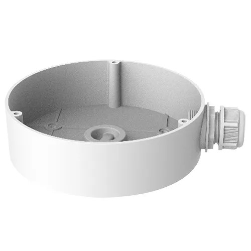 Boite de connexions - Pour caméras dôme Convient pour une utilisation en extérieur Installation dans un plafond ou un mur Couleur blanche Passage de câble