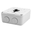 Boite de connexions Pour les caméras Bullet Convient pour une utilisation en extérieur Installation au plafond ou au mur Couleur blanche Passage de câble