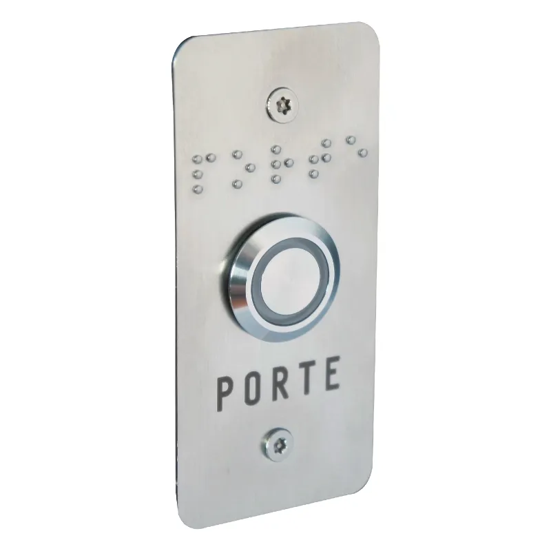 Bouton de sortie éclairé NO/NF à encastrer (petit modèle 40x85 mm) 