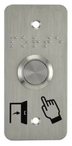 Bouton poussoir acier inox d=19 mm Contact NO (C) + SSP101