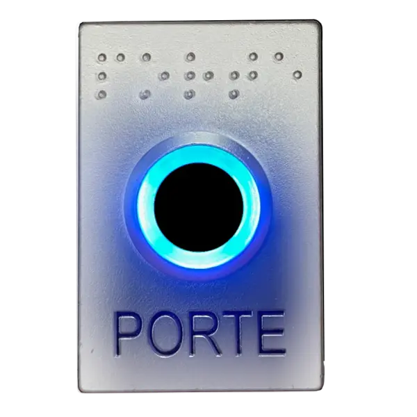 Bouton poussoir sans contact UB-one - Finition chrome mat