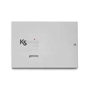 Boîtier metallique seul version "slim": peut contenir la centrale de n'importe quelle version du Communicateur gemino ou bien 2 modules d'entrées/sorties "auxi", auxi relais, pontis et divide, complet avec anti-ouverture et anti-arrachement.