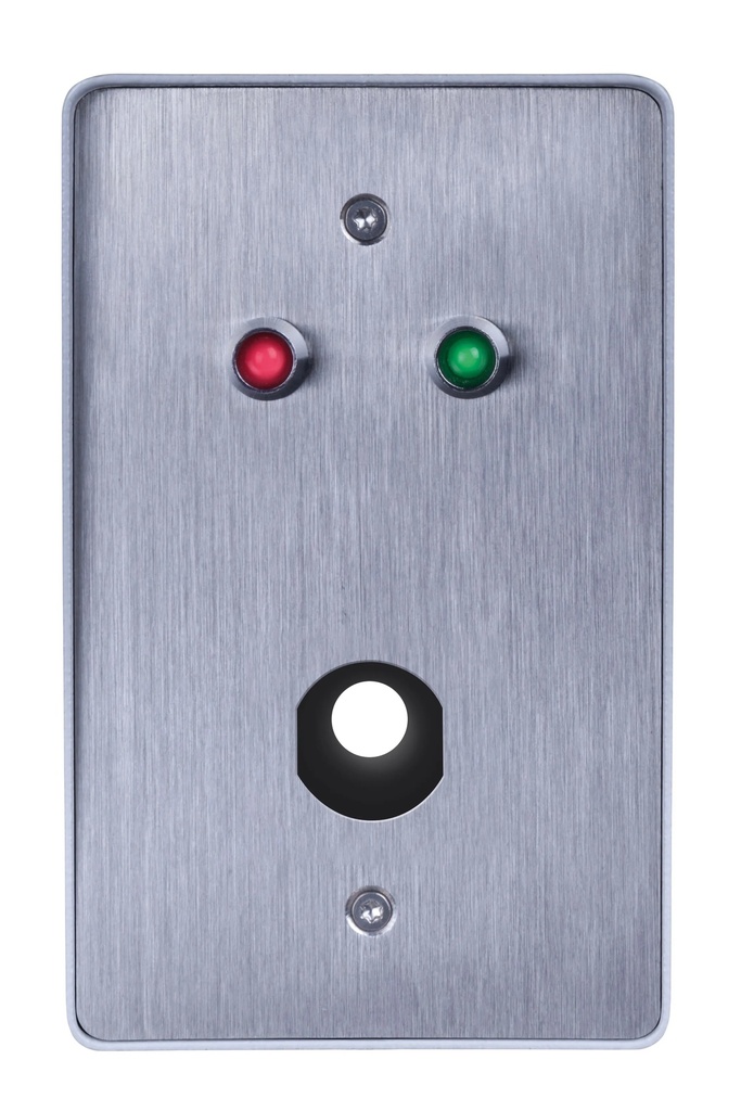 Contacteur à clé intrusion KS500AS, pour serrure tubulaire 17,5 x 19,2 mm, LEDS rouge/vert, 12 à 24V DC, Double contact d'autoprotection (démontage et arrachement)