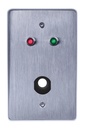 Contacteur à clé intrusion KS500AS, pour serrure tubulaire 17,5 x 19,2 mm, LEDS rouge/vert, 12 à 24V DC, Double contact d'autoprotection (démontage et arrachement)