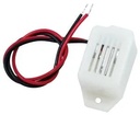 Buzzer "sucre" BZ, 12V DC, continu 85 dB à 30 cm, 33,5 x 16,7 x 16,5 mm, raccordement précâblé