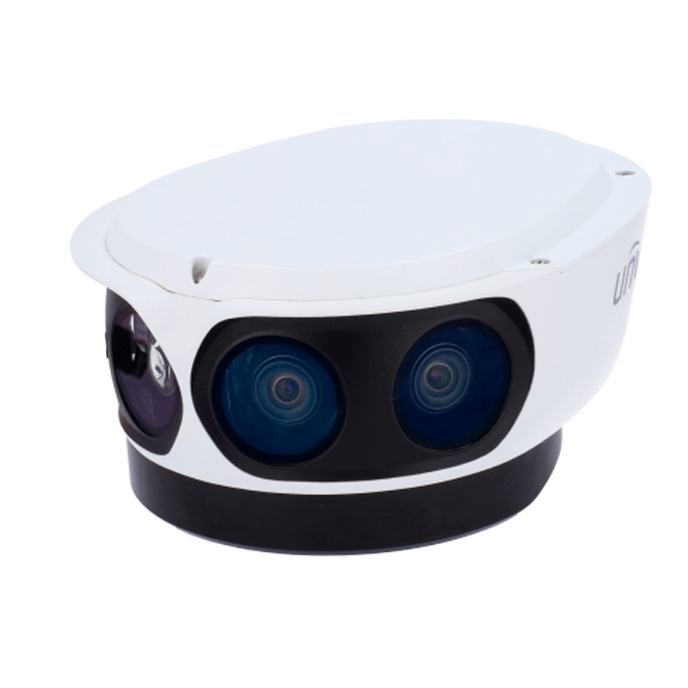 Caméra IP Panoramique 12 Mégapixels (4096x1800) - Gamme Pro - 1/1.8" ; Progressive Scan CMOS - Objectif 4.2 mm | 4 Objectifs - IR 50 m | Alarmes - Interface WEB, CMS, Smartphone et NVR