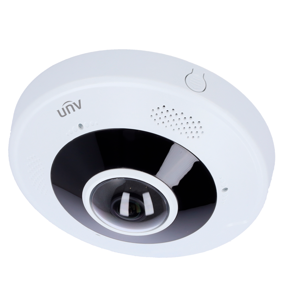 Caméra IP fisheye 12 Megapixel - Gamme Prime - 1/2.8" Progressive Scan CMOS - Objectif 1.8 mm Fisheye 360º | WDR - LED IR portée 10 m | Audio et alarmes - Interface WEB, CMS, Smartphone et NVR IP67/IK10