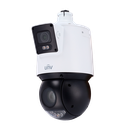 Caméra IP à double objectif de 4 mégapixels Gamme Prime CMOS 1/2,7" - 1/1,8" Objectif PTZ 4,8 ~ 120 mm (25X) | Objectif fixe de 4 mm Audio, PoE+, Micro SD. WEB, Logiciel CMS, Smartphone et NVR