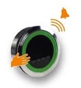 Capteur Infrarouge pilotable IRS, Ø 38 mm, 12/24V DC, Halo rouge/vert/bleu, Chenillard orange et buzzer