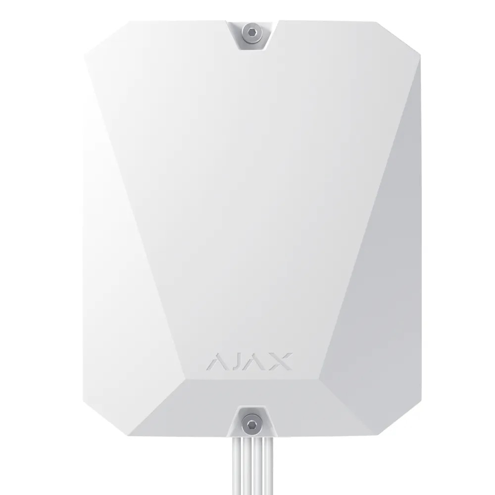 [O] Centre d'alarme professionnel blanche Communication Ethernet de niveau 3 et double SIM 4G Protocoles Jeweller, Wings et FibrA Jusqu'à 100 appareils sans fil et filaires 8 lignes de bus indépendantes Application mobile et logiciel PC