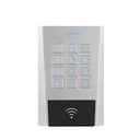 Clavier à codes / Lecteur RFID AXK3 autonome, en métal, IP66, MIFARE 13,56 MHz, raccordement bornier à vis, 12 V à 24V AC/DC, 999 utilisateurs, 2 contacts inverseurs, voyants d'état, buzzer, sortie alarme POTL, PF, UF, AP