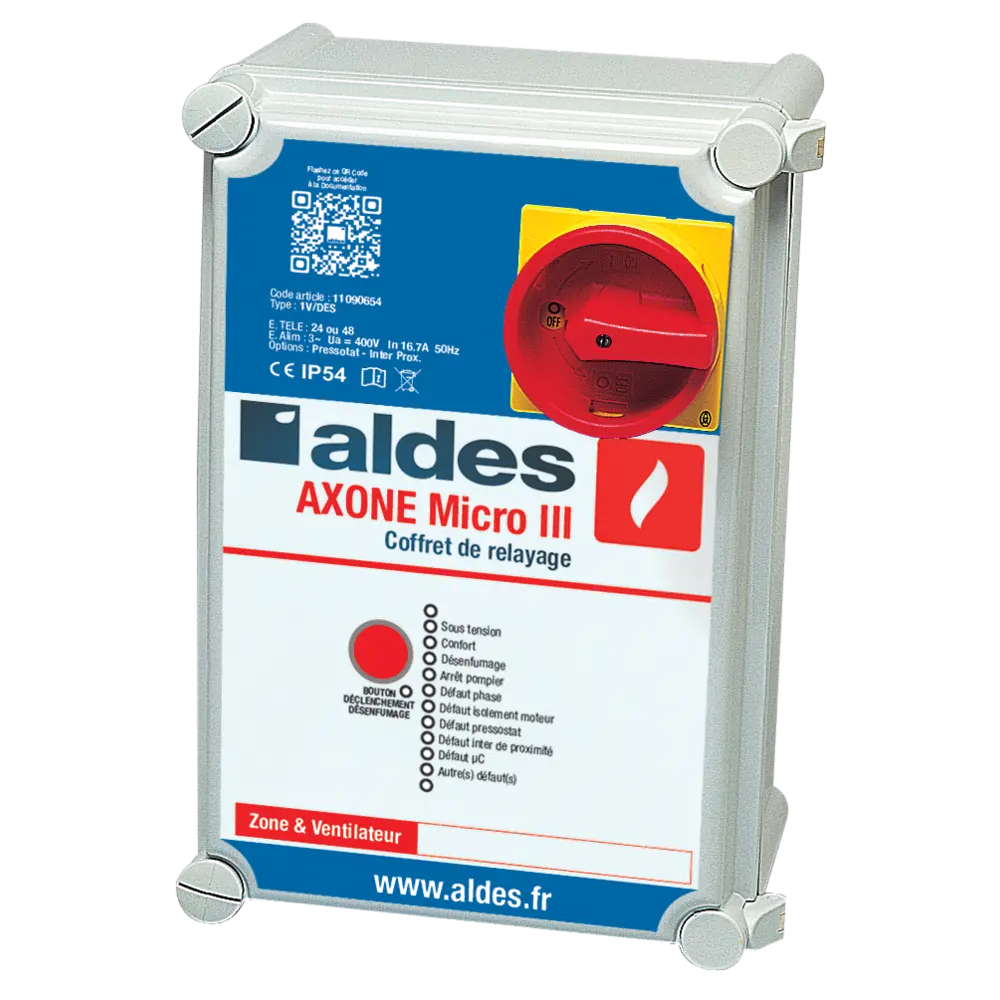 Coffret de relayage  Axone micro III 1v/des-tri 16.7a+ip