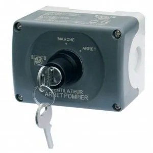 Commande ventilateur boitier arret pompier