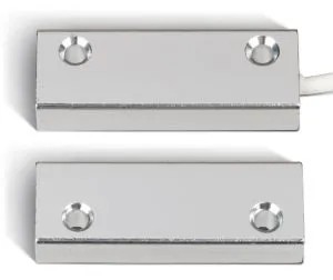 Contact magnétique en applique SMK, Aluminium, 1 contact NO (2 fils), raccordement câble 3 mètres (autres longueurs sur demande), distance de réaction 35 mm
