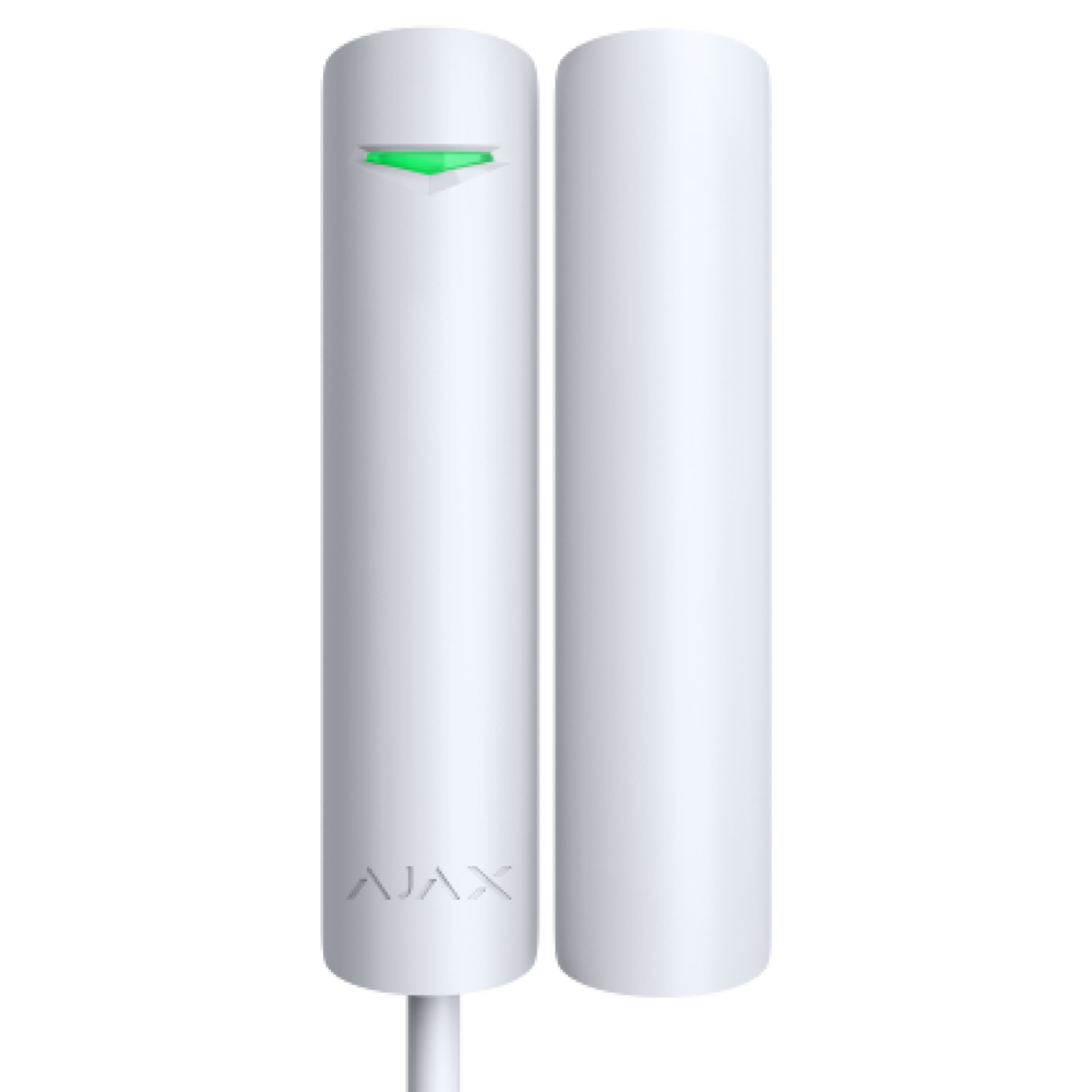 Contact magnétique blanc porte/fenêtre Protocole Fibra Certificat de grade 2 Indicateur LED 1 entrée pour capteur filaire NC 