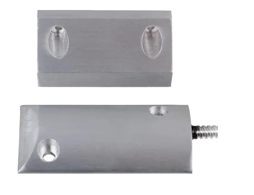 Contact magnétique sabot Aluminium NO (2 fils) Câble 3 m