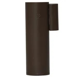 Contact magnétique sans fil poli, bande 868MHz/bidirectionnel, avec 2 entrées/zones programmables séparément,  couleur marron. Batterie CR123A inclus. 