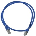 Cordon S/FTP CAT6A patch LSZH bleu 0.3M