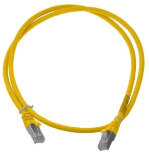 Cordon S/FTP CAT6A patch LSZH jaune 10M