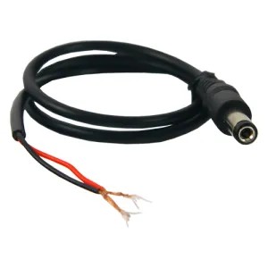 Câble de 30 cm avec connecteur permettant de raccorder des caméras à 12 VCC, compatible avec la plupart des caméras
