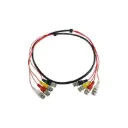 Câble préparé multiple - BNC mâle à BNC mâle - 4 liaisons coaxial - Longueur 1,5 m - Pour connexion de Balun à DVR - Compatible avec BA614P et PV3208PH