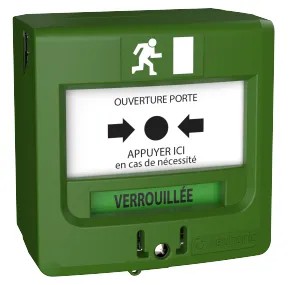 DM 2 contacts en saillie ou encastrable VERT