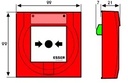 Déclencheur manuel adressable IQ8 MCP pour zone Atex avec membrane, socle, couvercle de protection sans Presse étoupe
