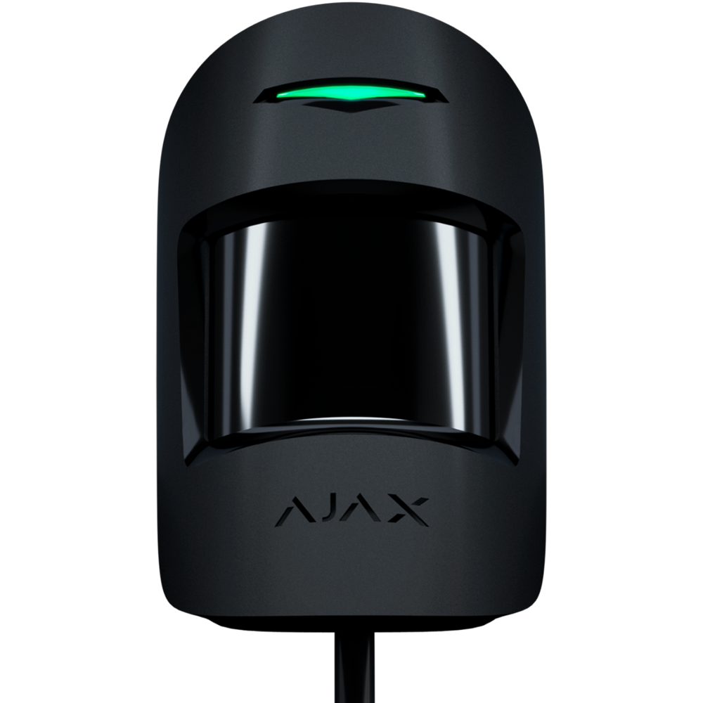 Détecteur PIR noir anti animaux Protocole Fibra Certificat de grade 2 Bidirectionnel Sensibilité réglable en 3 niveaux Rang de détection 12 m