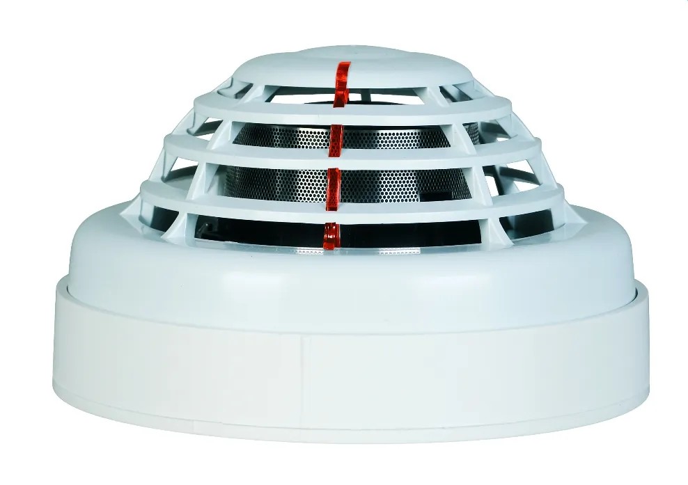 Détecteur de fumée bi-technologie optique et thermique adressable 12V. ICC intégré. Les fonctions optiques et thermiques sont sélectionnables au moyen du logiciel Config. CAP