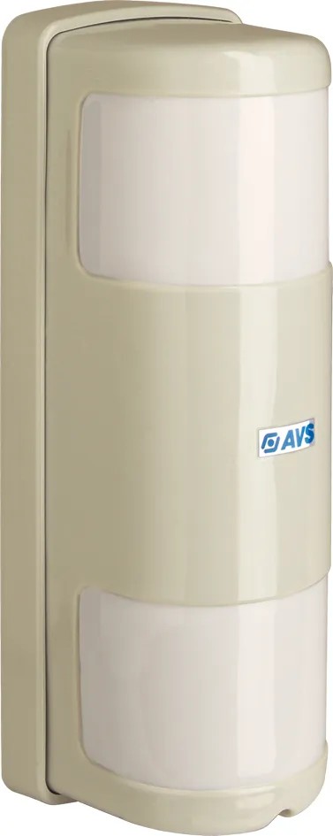 Détecteur double infrarouge extérieur - technologie mirroir - angle 90° - orientation 180° à plat - portée 14 m - le réglage de la section inférieure du détecteur permet une réduction de la portée et permettre d'avoir une immunité aux animaux