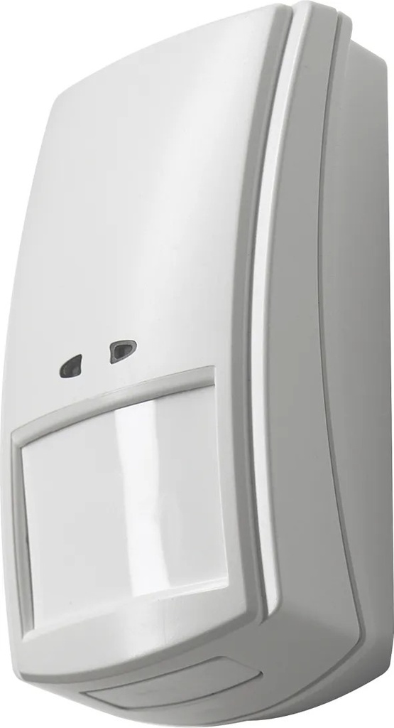 Détecteur infrarouge passif avec lentille fresnel - compensation automatique de la température - portée 16 m - 81° - 18 zones sur 4 plans - relai anti-magnétique - rotule optionnelle KB - certification  IMQ II° avec la rotule optionnelle KBT