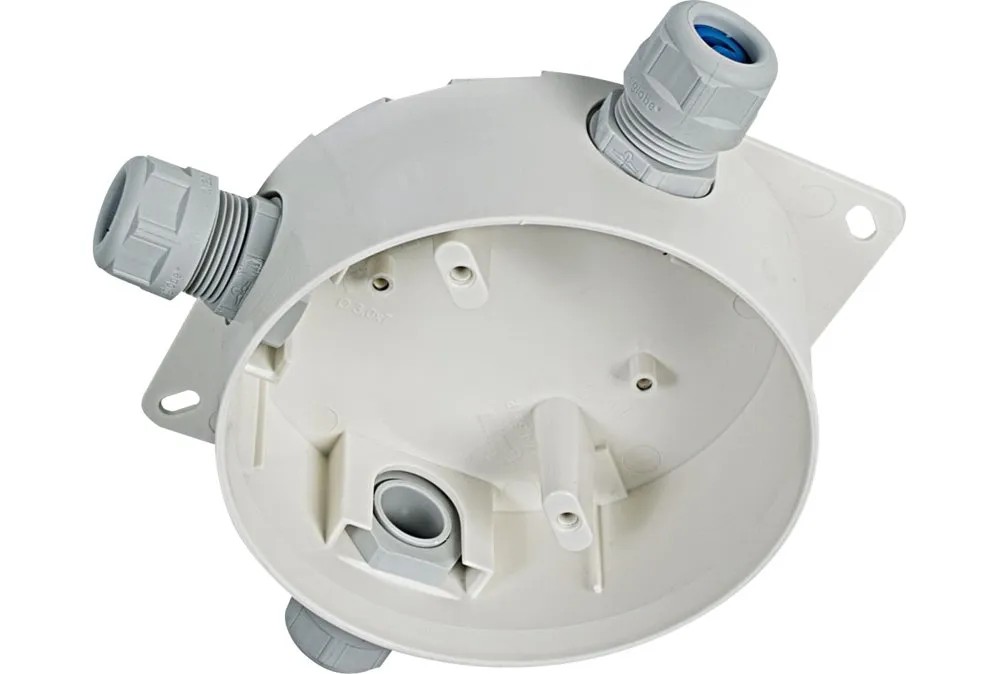 Embase étanche avec 3 Presse étoupe IP 43 pour montage socle  