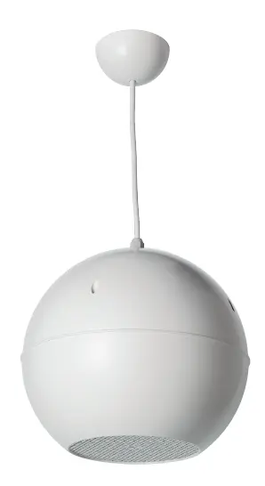 Enceinte sphérique BLANCHE - 16/8/7 Watts/100 Volts