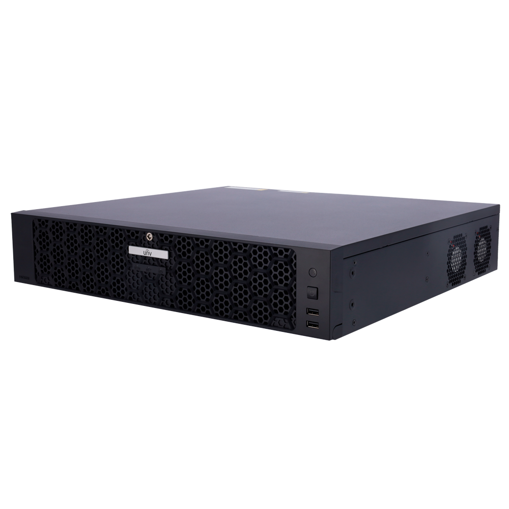 Enregistreur NVR pour caméra IP - Gamme Prime - 128 CH vidéo  / Compression Ultra H.265 - Résolution maximale 32Mpx - Bande passante 384 Mbps - Support 8 disque dur