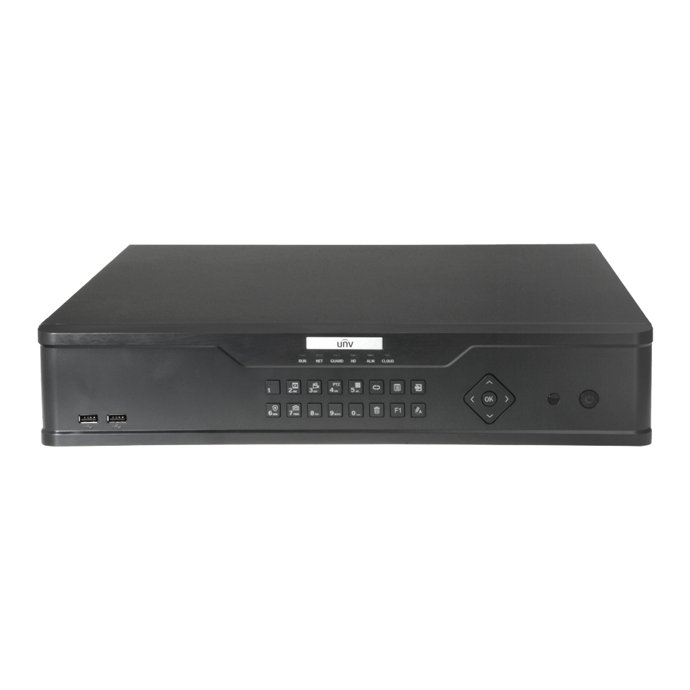 Enregistreur NVR pour caméra IP - Gamme Prime - 64 CH vidéo  / Compression Ultra 265 - Résolution maximale 12Mpx - Bande passante 384 Mbps - Supporte 8 disques durs