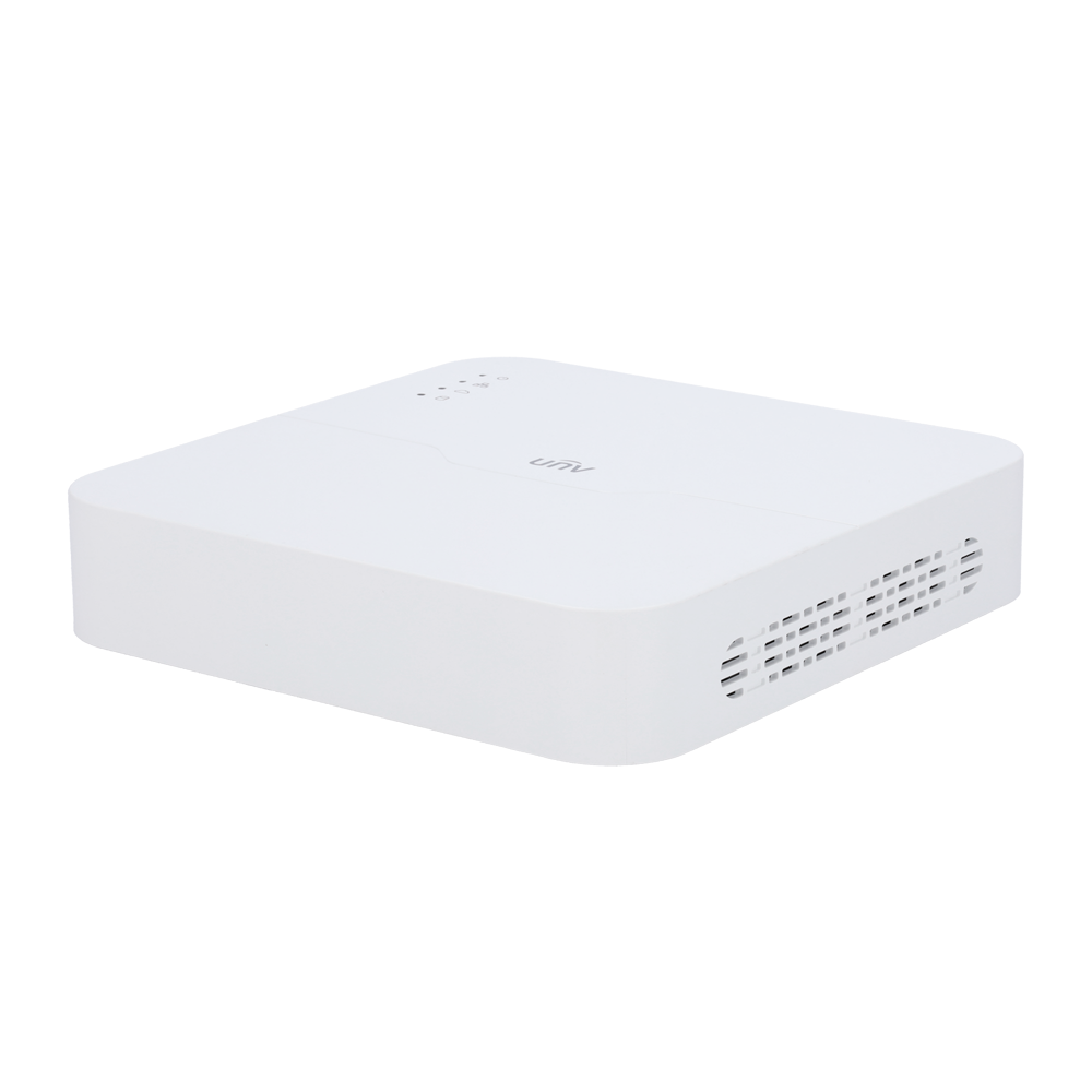 Enregistreur NVR pour caméra IP Gamme Easy 4 CH vidéo / Compression Ultra H.265 4 Canaux PoE Résolution maximale 8Mpx  Bande passante 40 Mbps Support 1 disque dur
