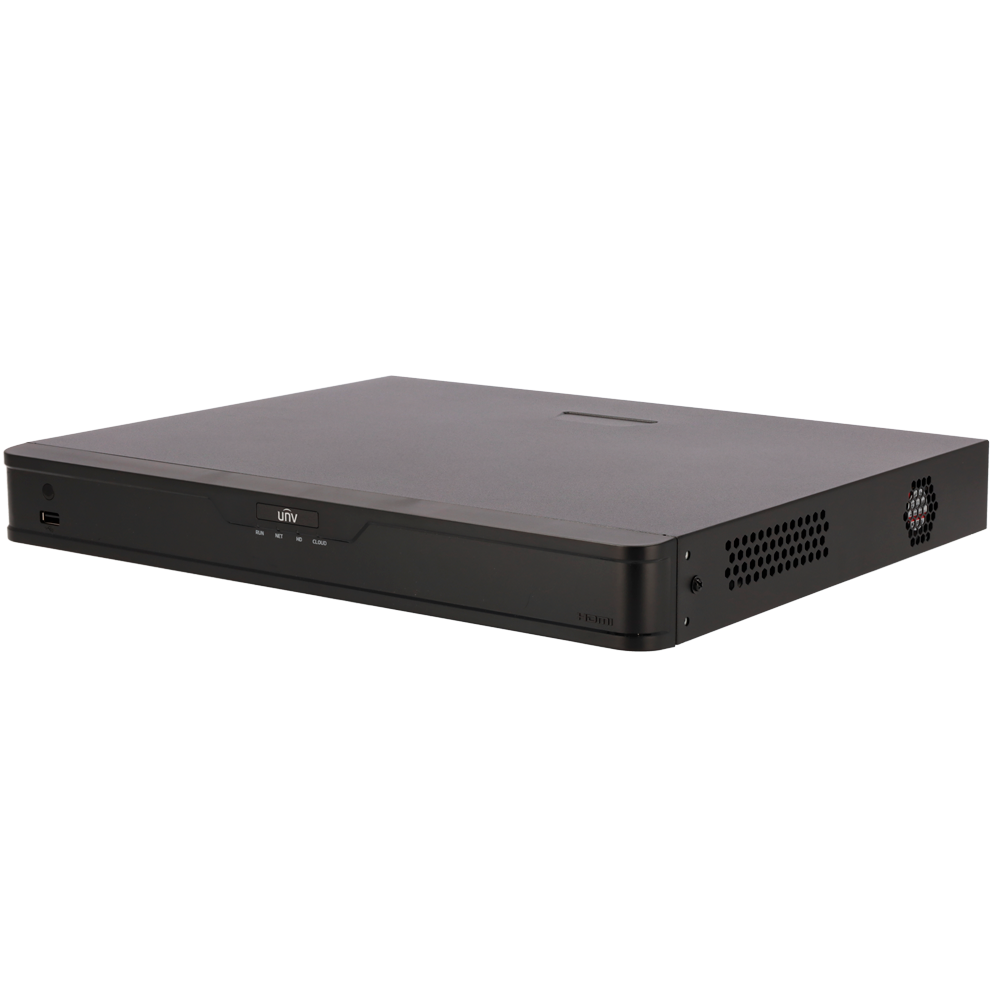 Enregistreur vidéo 5n1 Uniview - Gamme Easy - 16 CH HDTVI / HDCVI / AHD / CVBS + 8 extra IP - Audio  - Supporte 2 disques durs
