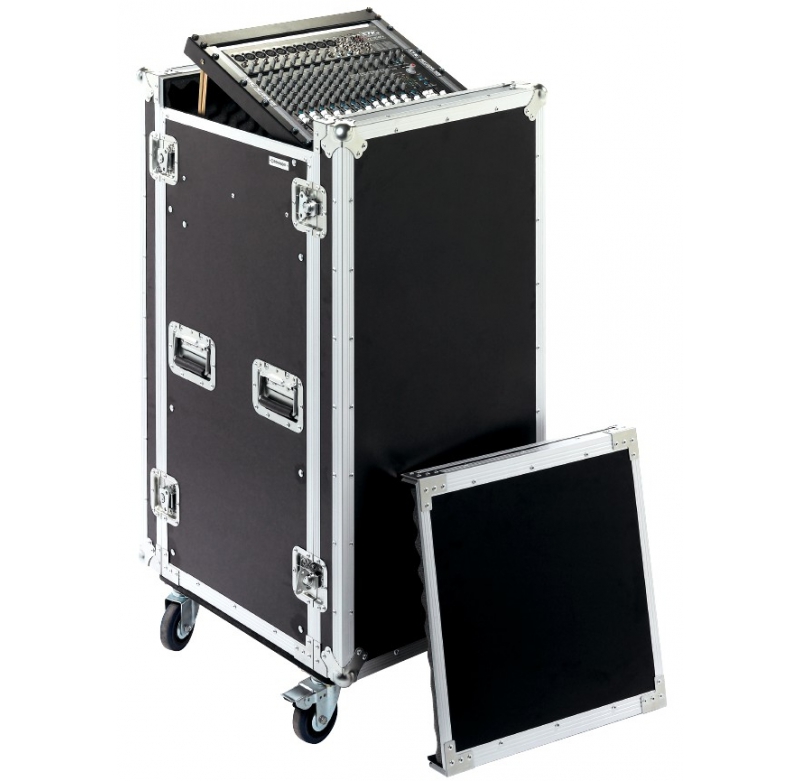 Flightcase à roulettes, 19" 20U - L 545 x P 687 x h 1100 mm Flightcase à roulettes