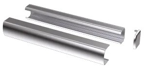 Goulotte aluminium 1 mètre + capuchon de finition pour série EFLEX