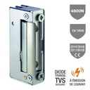 Gâche électrique 15 symétrique, à encastrer 16 mm, 4800 N, à émission de courant, 10-24V AC/DC, diode transil TVS intégrée